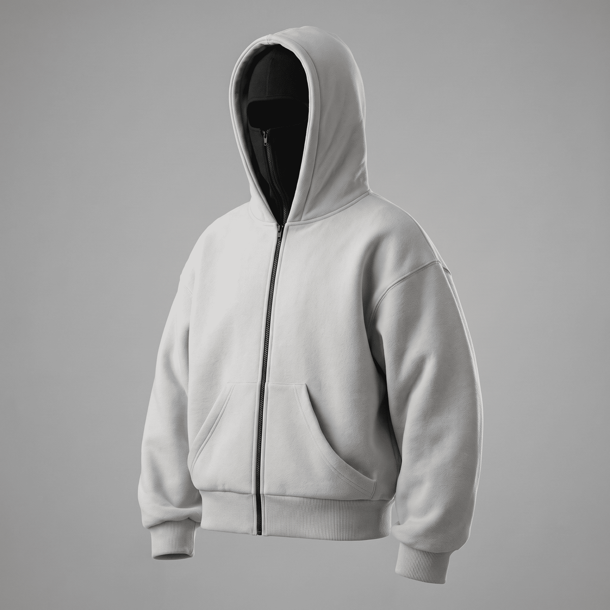 Double Hooded Full Zip Hoodie