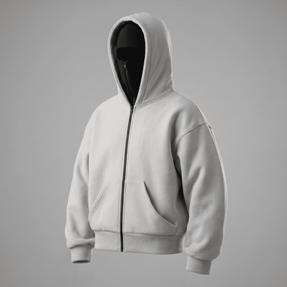 Double Hooded Full Zip Hoodie