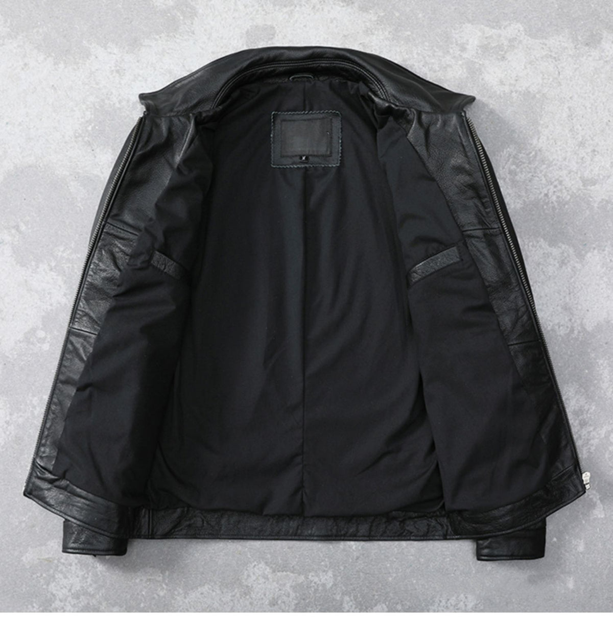 Premium Top-Grain Cowhide Slim-Fit Leather Jacket