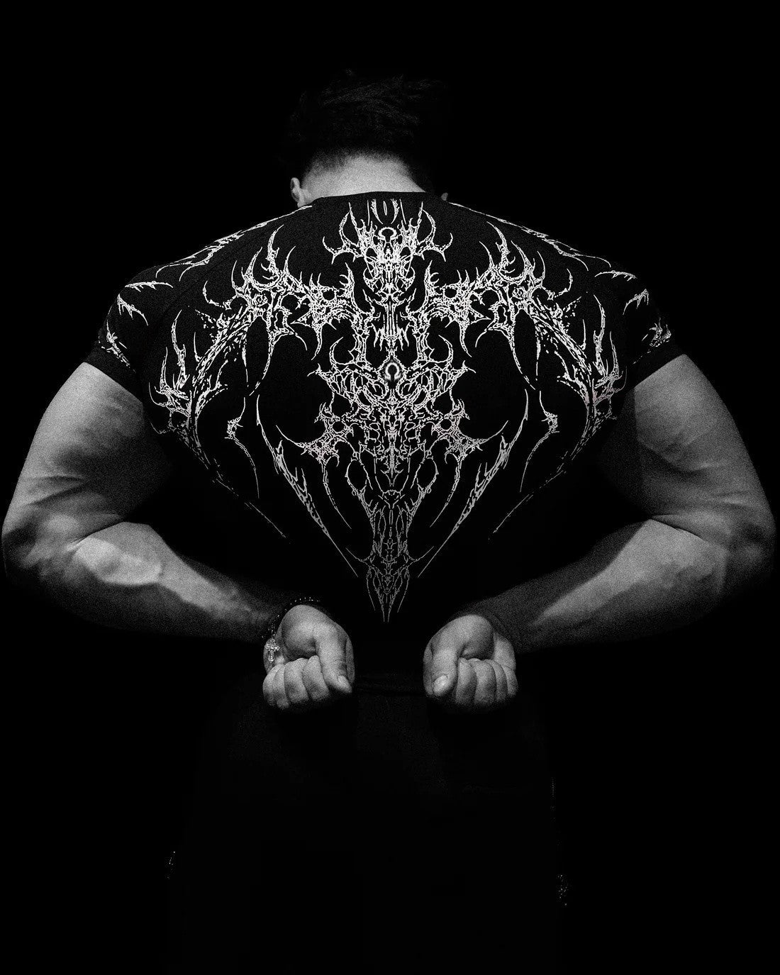 Dark-Style Stretchy Quick-Dry Compression Sports T-Shirt