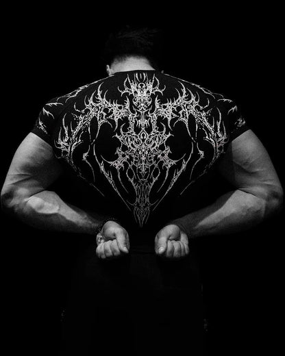 Dark-Style Stretchy Quick-Dry Compression Sports T-Shirt