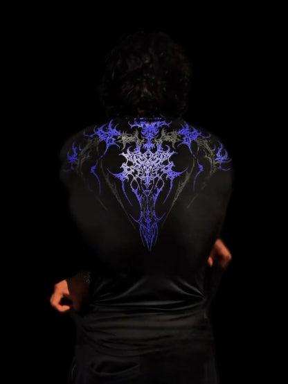Dark-Style Stretchy Quick-Dry Compression Sports T-Shirt