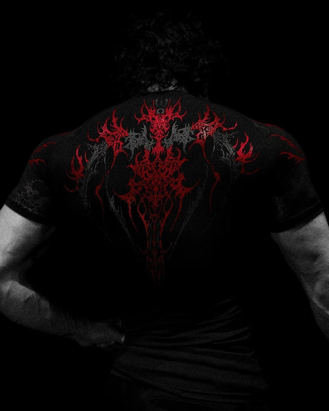 Dark-Style Stretchy Quick-Dry Compression Sports T-Shirt