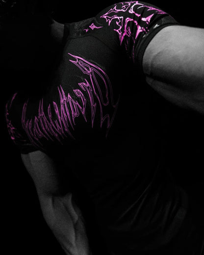 Dark-Style Stretchy Quick-Dry Compression Sports T-Shirt