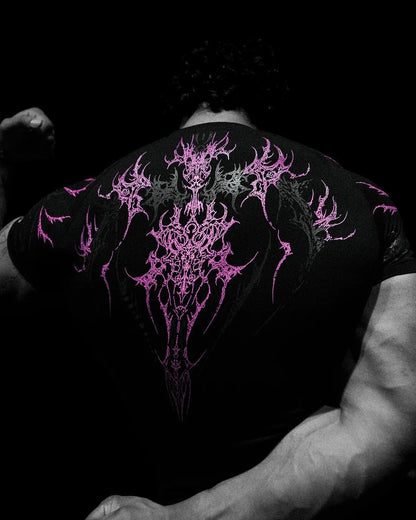 Dark-Style Stretchy Quick-Dry Compression Sports T-Shirt