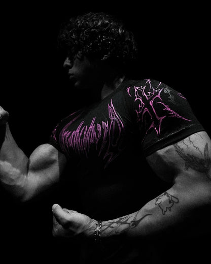 Dark-Style Stretchy Quick-Dry Compression Sports T-Shirt