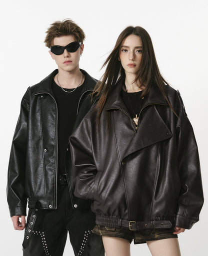 Edgy Biker-Style Leather Jacket