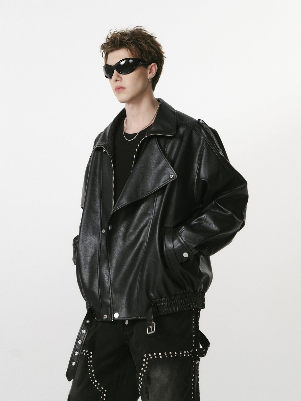 Edgy Biker-Style Leather Jacket