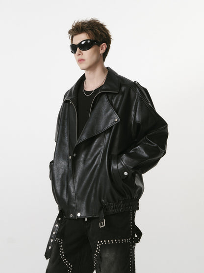 Edgy Biker-Style Leather Jacket