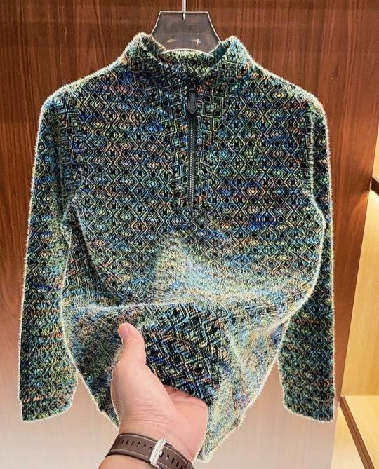 Luxury Aesthetic Warm Patterned Sweater