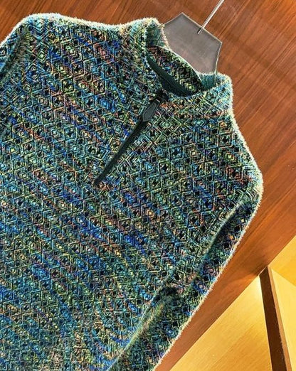 Luxury Aesthetic Warm Patterned Sweater