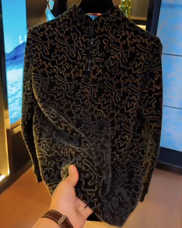 Luxury Aesthetic Warm Patterned Sweater