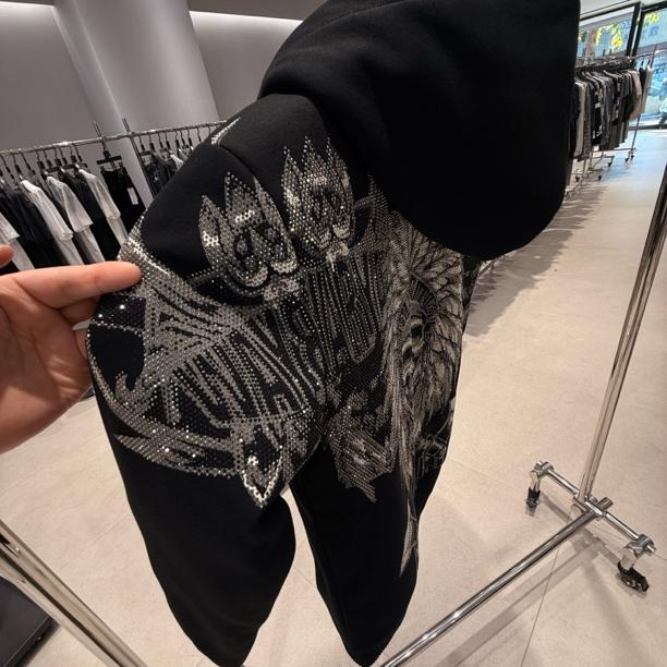 Heavy Fashion Crystal Hooded Padded Jacket