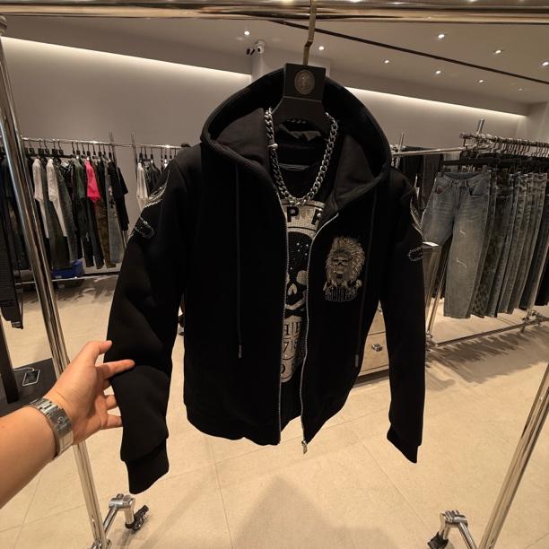 Heavy Fashion Crystal Hooded Padded Jacket