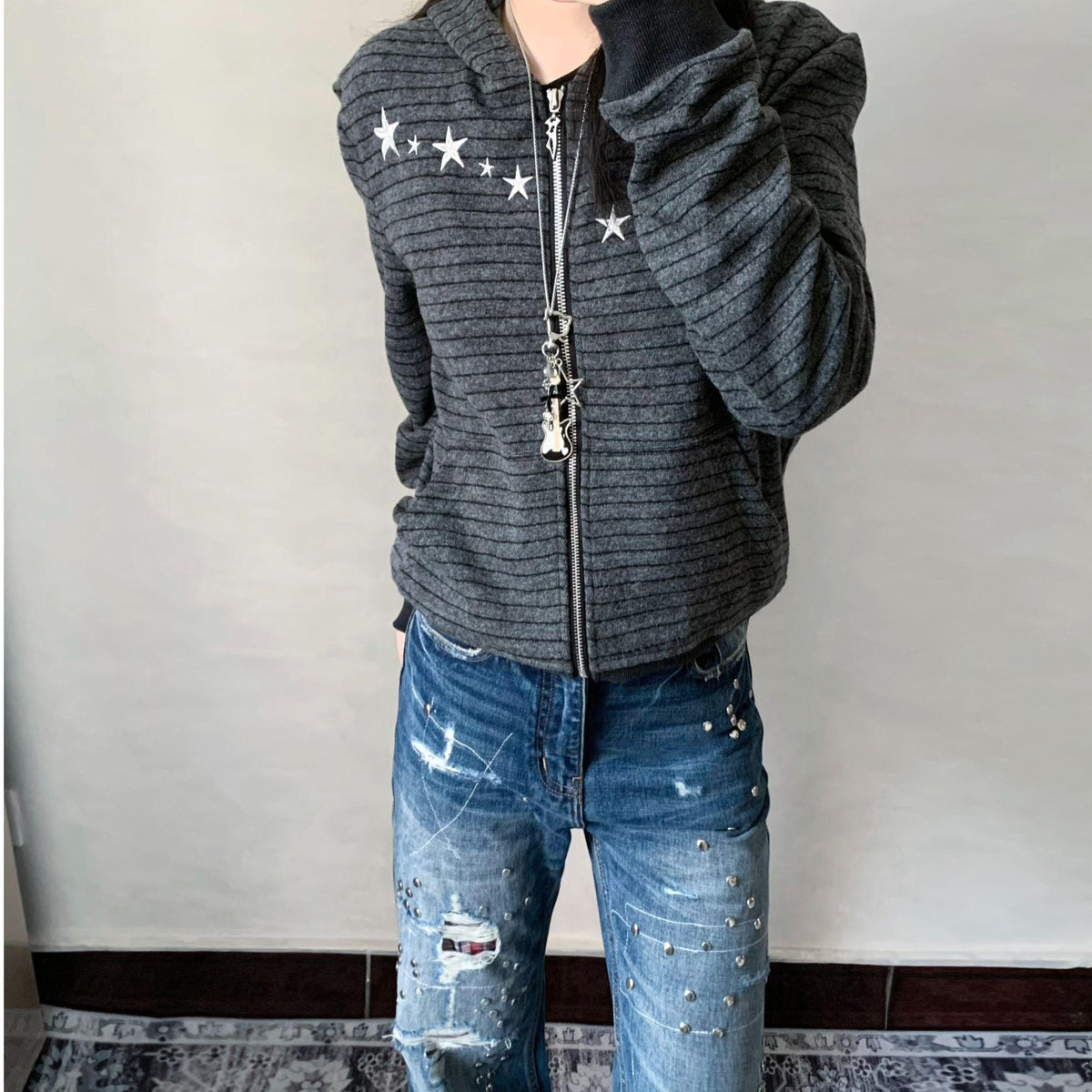 Meteor Stripes Retro Slim Fit Hoodie