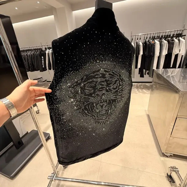 Heavy-Duty Rhinestone Cotton Vest