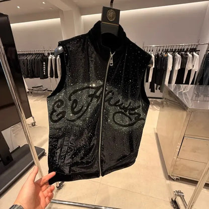 Heavy-Duty Rhinestone Cotton Vest