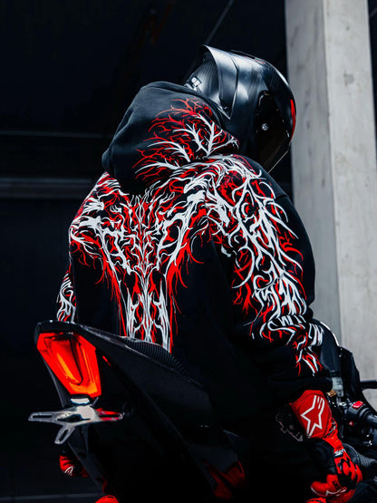 444 Reflective Hoodie - Silver Print Lights Up at Night
